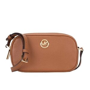 NWOT Michael Kors Fulton Double Zip Leather Crossbody Bag